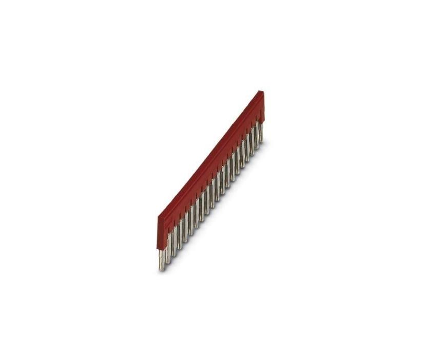 Plug-in bridge, pitch: 6.2 mm, width: 122.3 mm, num of positions: 20, color: red FBS 20-6 3030365